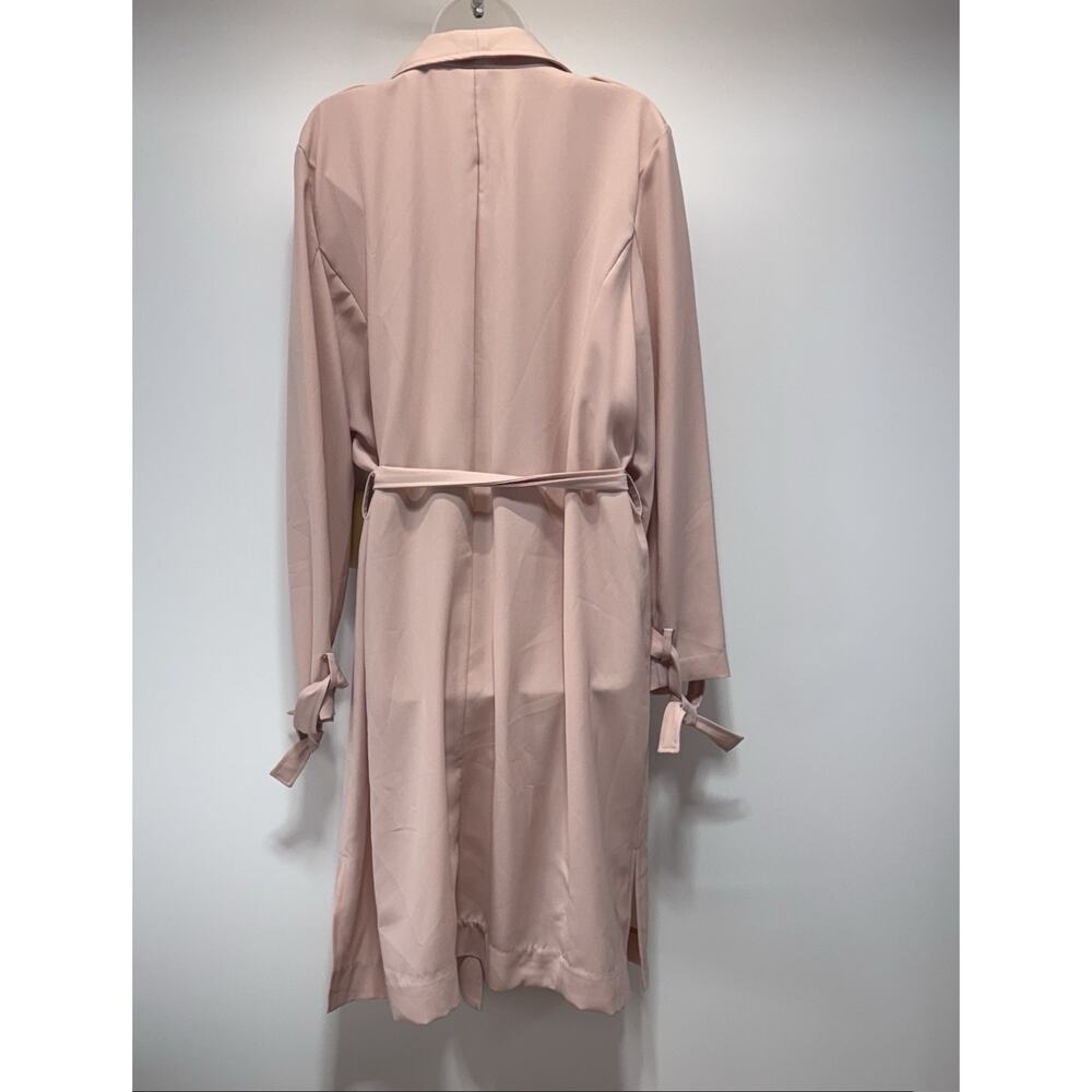 Halogen Drape Lapel Tie Waist Topper Coat Pink Smoke Women’s Size 3X NWT - Picture 4 of 9
